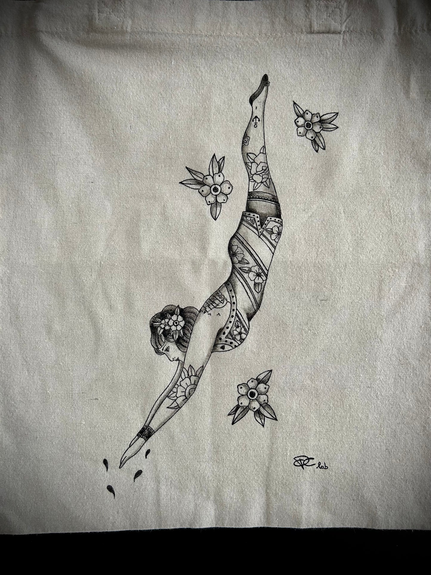 Shopping bag Diver girl