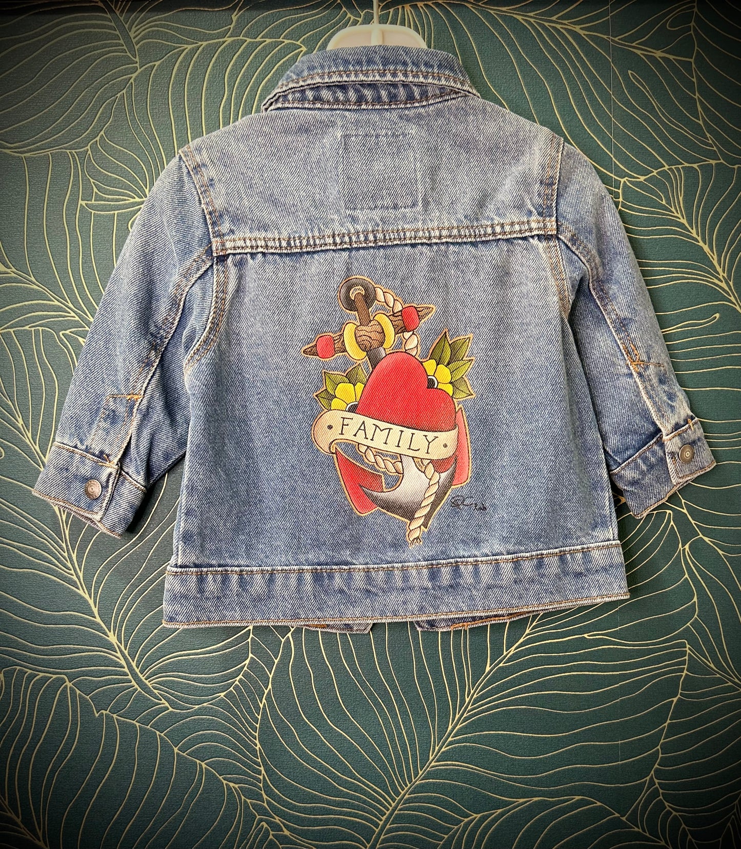 Giacca jeans bambino traditional tattoo Family