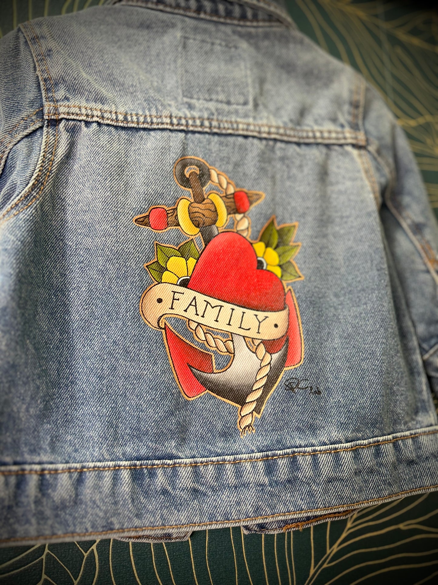 Giacca jeans bambino traditional tattoo Family